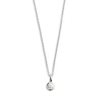 XENOX Damen-Kette Silver Circle 925 Sterling Silber rhodiniert Zirkonia 40-45cm XS7283