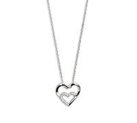 XENOX XS2794 Damen Collier Herz Love Story Silber weiß 45 cm