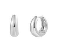 XENOX® Dome Medium Creolen - Damen Ohrringe aus hochwertigem 925/- Sterlingsilber | XS10371