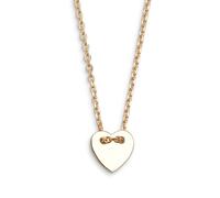 Xenox Sterling Silber Kette XS3566G - 40-45 cm - LOVE STORY - Gelbgold Verg. Ankerkette - Herz