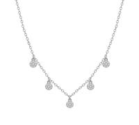 XENOX® POPPY GLITZ Halskette - Damen Halskette aus hochwertigem 925/- Sterlingsilber mit Anhänger und Zirkonia-Steinen | XS10003