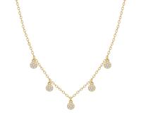 XENOX® POPPY GLITZ Halskette - Damen Halskette aus hochwertigem 925/- Sterlingsilber mit Anhänger und Zirkonia-Steinen | XS10003G