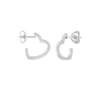 XENOX® Herz Creolen - Damen Ohrringe aus hochwertigem 925/- Sterlingsilber in Herzform | XS10342