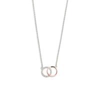 XENOX Kette - Doppelringe - rosé/silber