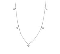 XENOX® | Krappe Halskette - Damen Halskette aus hochwertigem 925/- Sterlingsilber mit Zirkonia Steine | XS2036