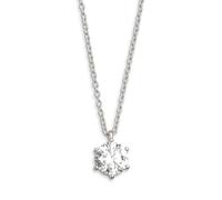 XENOX Damen-Kette Silver Circle 925 Sterling Silber rhodiniert Zirkonia 40-45cm XS7175