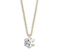 XENOX® | Krappe Halskette - Damen Halskette aus hochwertigem925/- Sterlingsilber mit Zirkonia Stein | XS7175G