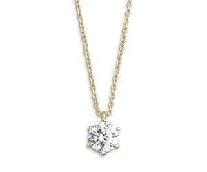XENOX® | Krappe Halskette - Damen Halskette aus hochwertigem925/- Sterlingsilber mit Zirkonia Stein | XS7175G