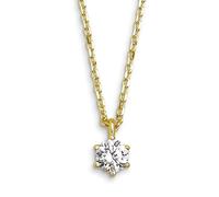 Xenox Halskette XS7380G - Sterlingsilber 925 verg. Gelbgold - Ankerkette 40-45 cm - Zirkonia