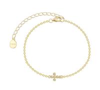 XENOX® Kreuz Armband - Damen Armband aus hochwertigem 925/- Sterlingsilber mit Kreuz-Anhänger und Zirkonia Steinen | XS10044G