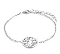 XENOX XS2943 Damen Armband Lebensbaum Silber Weiß 18,5 cm