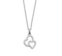 XENOX XS2760 Damen Collier Herz Love Story Silber weiß 47 cm