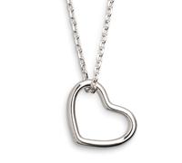 Xenox Sterling Silber Kette XS1756 - 40-45 cm - LOVE STORY - Ankerkette - Herz