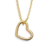 Xenox Halskette LOVE STORY XS1756G 925 Sterling Silber 40-45 cm Herz Kareekette Gelbgold verg.