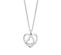 XENOX Damen-Kette Collier Love Story 925 Silber Zirkonia 40-45 cm XS2775
