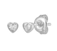 XENOX® LOVE STORY Ohrstecker - Damen Ohrringe aus hochwertigem 925/- Sterlingsilber mit Zirkonia Stein | XS10052