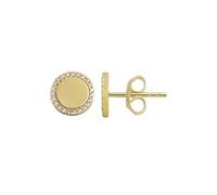 Xenox Sterling Silber Ohrringe XS6090G - CLASSIC CIRCLE - Gelbgold Verg.