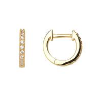 Xenox Ohrringe Creolen XS8662G – Sterling-Silber 925, gelbgold verg. mit weißem Zirkonia – Damen