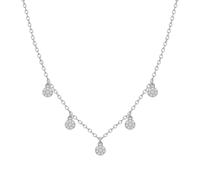 XENOX® POPPY GLITZ Halskette - Damen Halskette aus hochwertigem 925/- Sterlingsilber mit Anhänger und Zirkonia-Steinen | XS10003