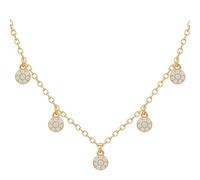 XENOX® POPPY GLITZ Halskette - Damen Halskette aus hochwertigem 925/- Sterlingsilber mit Anhänger und Zirkonia-Steinen | XS10003G