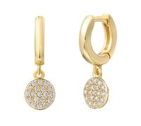 XENOX® POPPY GLITZ Ohrringe - Damen Ohrring aus hochwertigem 925/- Sterlingsilber mit Anhänger und Zirkonia-Steinen | XS10009G