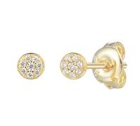 XENOX® | POPPY GLITZ Ohrstecker - Damen Ohrring aus hochwertigem 925/- Sterlingsilber mit Zirkonia-Steinen | XS10006G