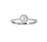 XENOX Silver Circle Silberring mit Zirkoniasteinen 925er Silber - XS7366 (50 (15.9))
