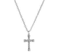 Xenox STEEL X4118 Herren Collier Kreuz Edelstahl Silber 55 cm