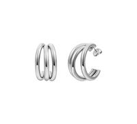 XENOX® Trio Medium Creolen - Damen Ohrringe aus hochwertigem Edelstahl, 100% Wasserfest | X2673