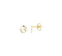 Xenox Sterling Silber Ohrringe XS3163G - WANDERLUST - Gelbgold verg. - Weltkugel