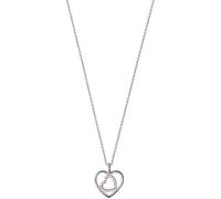 XENOX XS2775 Damen Collier Herz Love Story Sterling-Silber 925 Silber weiß Zirkonia 45 cm