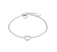 XENOX XS2784 Damen Armband Herz Love Story Sterling-Silber 925 Silber weiß Zirkonia 20 cm