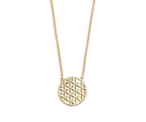 XENOX XS2898G Damen Collier Lebensblume Symbolic Power Sterling-Silber 925 Gold 45 cm