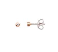 Xenox XS3513RN Ohrstecker Bohemian Silver Circle Rosé Zirkonia Ø 1,6