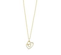 XENOX Damen-Kette mit Anhänger Herz vergoldet XS3601G