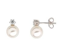 XENOX XS5261 Damen Ohrstecker Pearldreams Basic Silber weiß