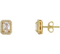 Xenox Sterling Silber Ohrringe XS7068G - SILVER CIRCLE HALO - Gelbgold Verg.