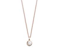 Xenox Kette XS7284RK Sterling Silber Roségold verg. Silver Circle Anhänger Zirkonia Ø 7 mm 40-45 cm