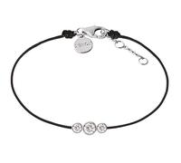 XENOX XS7322 Damen Armband Silver Circle Sterling-Silber 925 Silber schwarz Zirkonia 18,5 cm