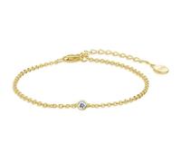 Xenox Sterling Silber Armband XS7387G - 15-20 cm - ZARGE GOLD - Gelbgold Verg. Karreekette