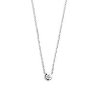 Xenox Damen Halskette mit Zirkonia Anhänger Zargenfassung 45cm Silber XS7385