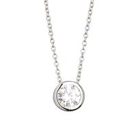 XENOX® Zarge Halskette - Damen Halskette aus hochwertigem 925/- Sterlingsilber mit Zirkonia Stein