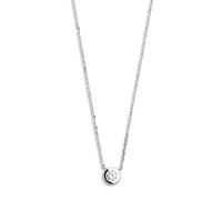 Xenox Damen Halskette XS7386 mit Zirkonia-Anhänger Zargenfassung 45 cm Silber