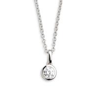 XENOX Damen-Kette Silver Circle 925 Sterling Silber rhodiniert Zirkonia 40-45cm XS7283