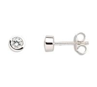 Xenox Ohrstecker XS7122 – Zargenfassung, 925/- Sterlingsilber mit Zirkonia – Silber
