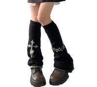 XEPST Gestrickte Beinwärmer für Damen, Winter Stulpen Japanische Lolita Beinstulpen Lange Socken Kawaii Häkeln Beinwärmer Harajuku Gestrickte Warme Oberschenkel Hohe Socken für Ballett, Tanz, 50 cm