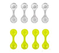 Xerteam 8 Stück Magnetische Reflektoren für Kleidung, Fluoreszierend Reflektoren Kinder für Jacke Rucksack Schulranzen Hunde Kinderwagen, Warnende Reflektor Clips Anhänger für Joggen (Silber+Gelb)