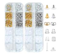 XFSRG 1200 Stück Ohrstecker Verschluss Set Silikon Ohrring Set Schmuck Ohrstecker Verschluss Ersatz Stopper Sicherheit Ohrring Zubehoer Damen