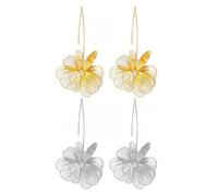XFSRG 2 Paar Blumen Ohrringe Damen Vergoldet Hohle Blume Große 3D