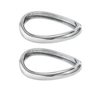 XFSRG 2 Stück Armreif Damen Armband Set Armreifen Scharnier Elegantes Handgelenkschmuck Minimalistisches Design Stilvoll Klassisch Schmuck Armschmuck für Alltag Anlässe (Silber)
